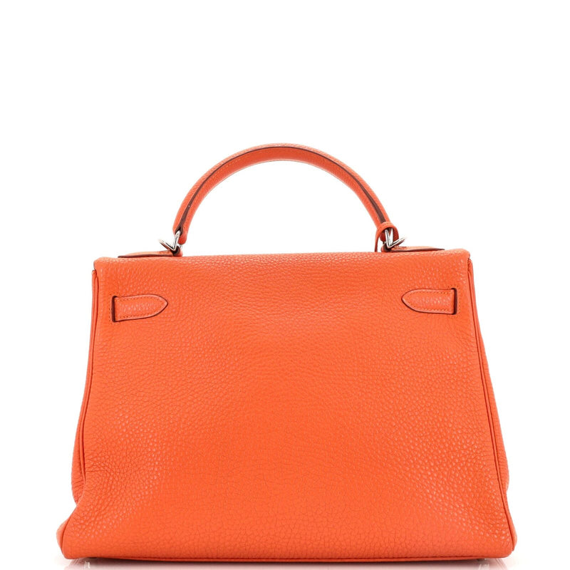 Hermes Kelly Handbag Orange H Togo With