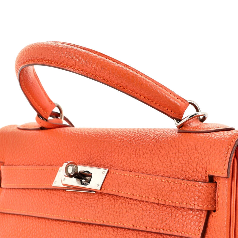 Hermes Kelly Handbag Orange H Togo With