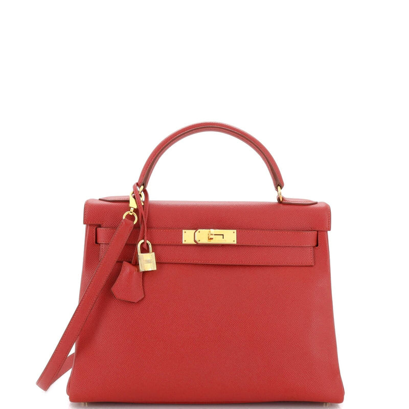 Hermes Kelly Handbag Rouge Vif