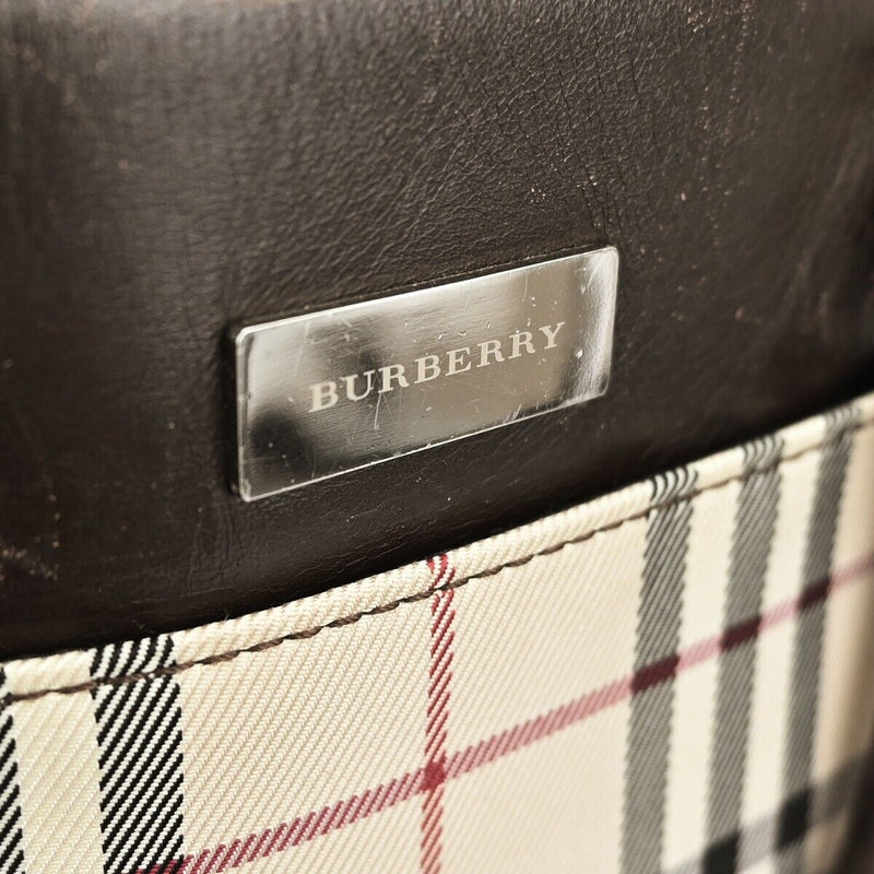 Burberry Logo Nova Check Tote Hand Bag