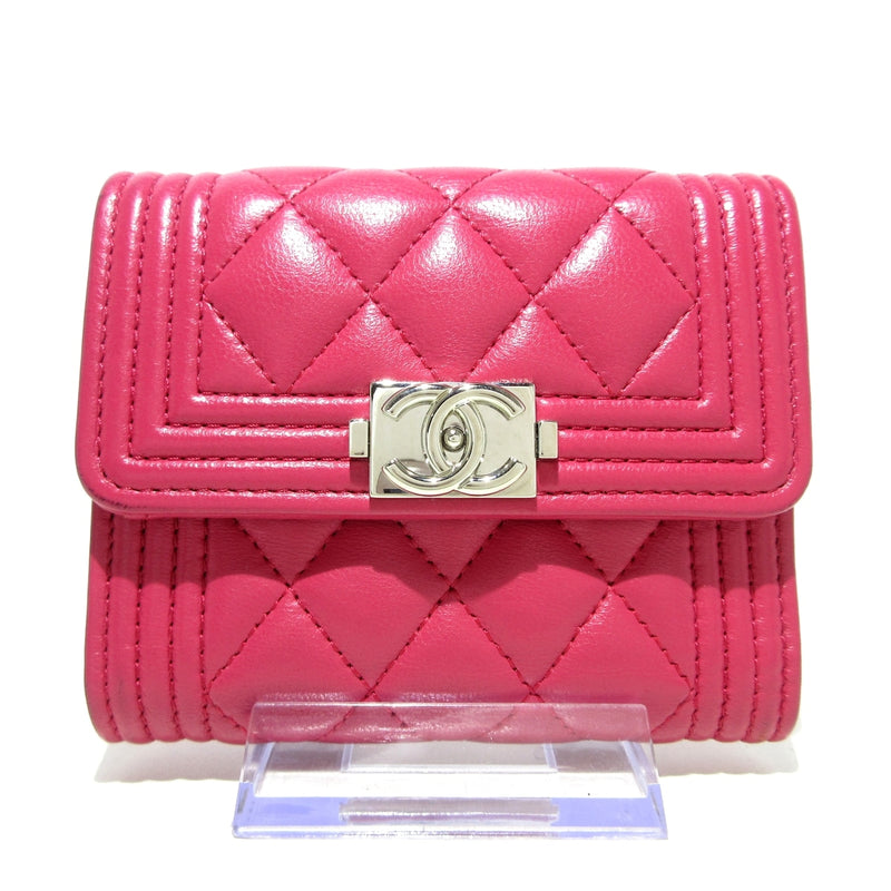 Chanel Matelasse Womens Long Wallets, Pink