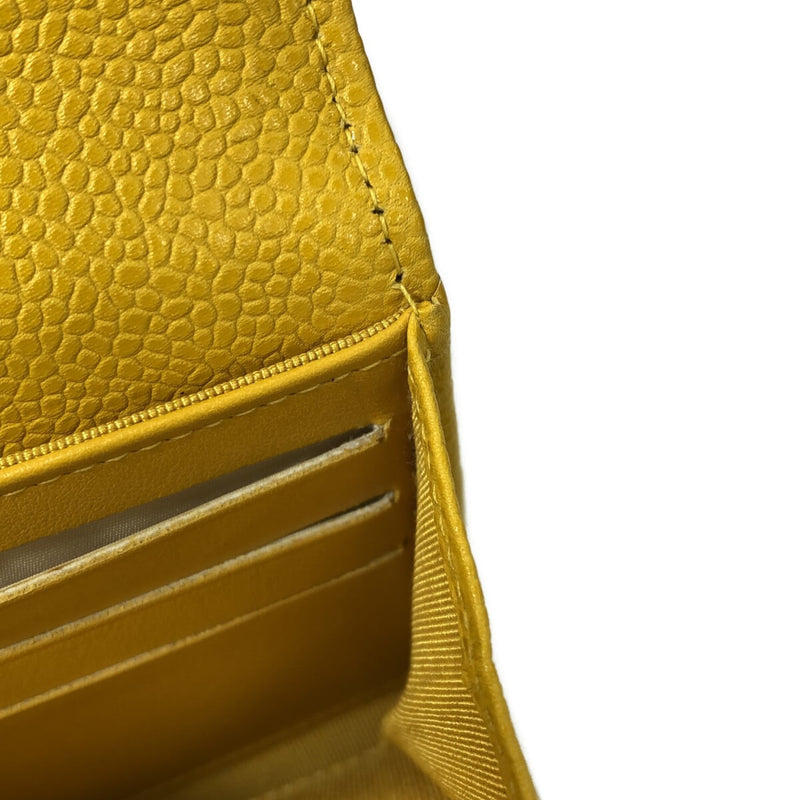 Chanel Matelasse Long Wallet Yellow