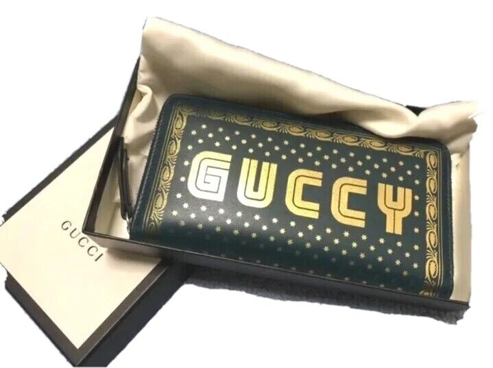 Gucci × Sega Long Wallet Round Zip Green