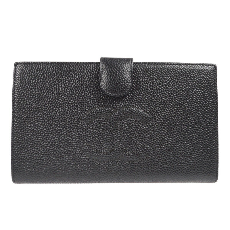 Chanel Black Caviar Bifold Long Wallet