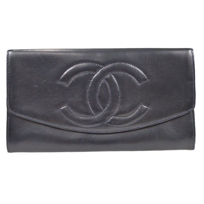 Chanel Navy Lambskin Wallet