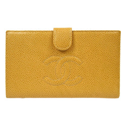 Chanel Long Bifold Wallet Purse Beige