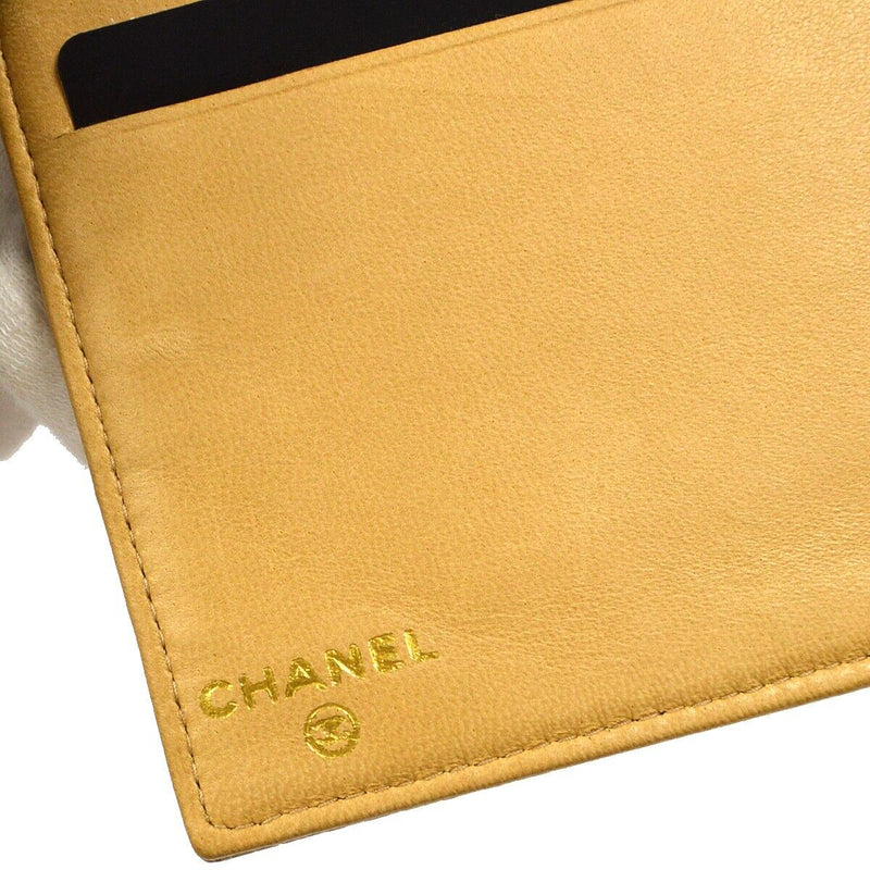 Chanel Long Bifold Wallet Purse Beige