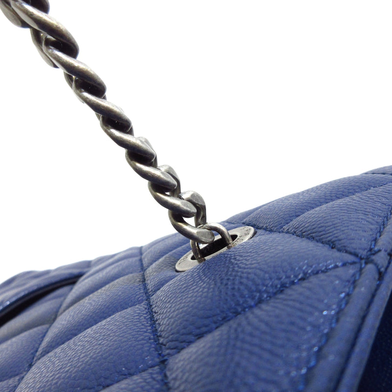 Chanel Matelasse Tote Bag Navy Caviar