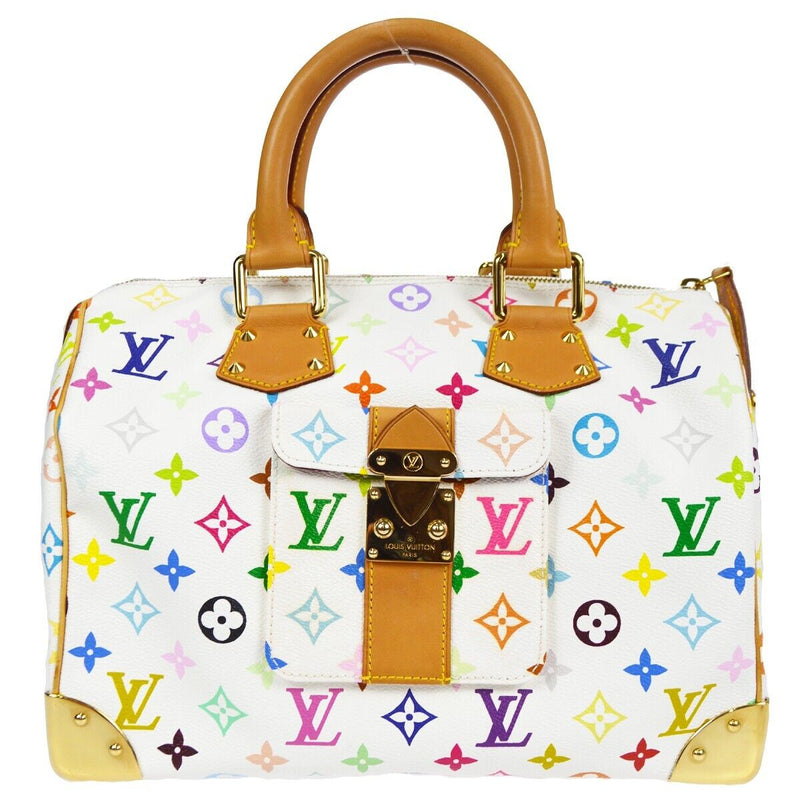 Louis Vuitton Speedy 30 Handbag White
