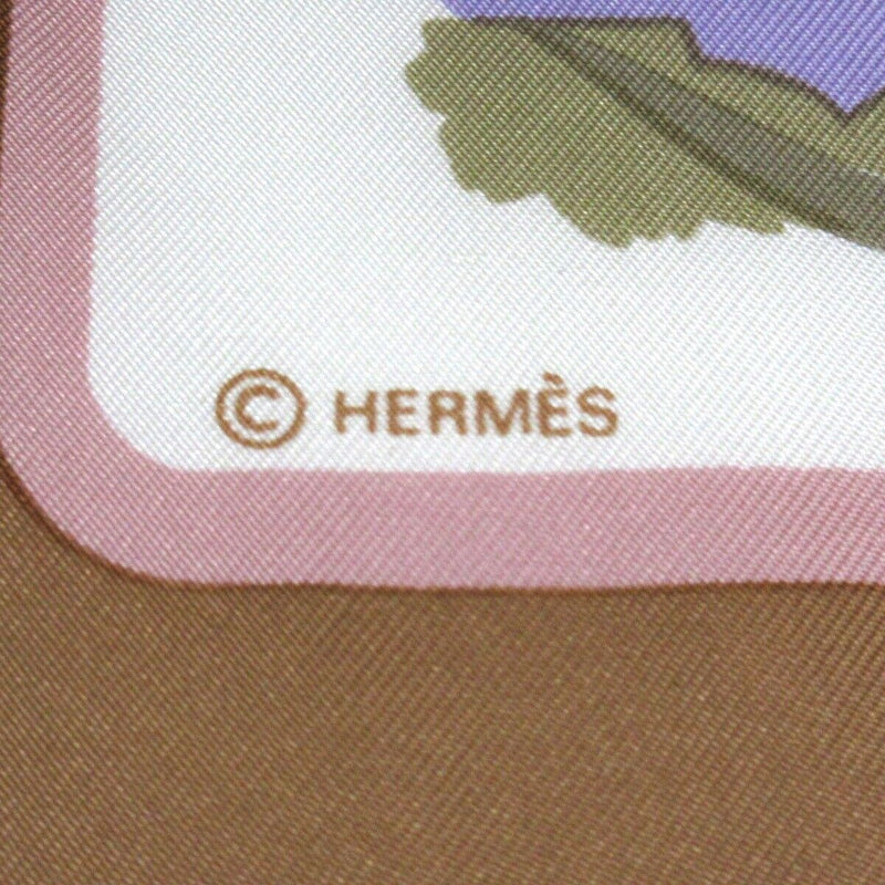 Hermes Carre 90 Pink Beige Purple