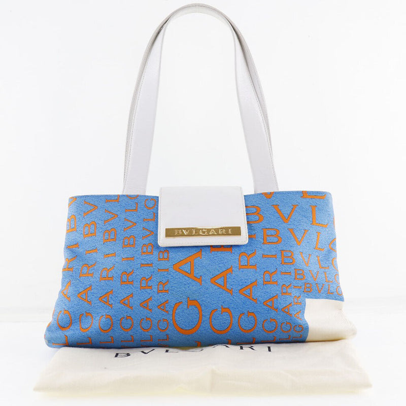 Bvlgari Logo Mania Handbag Blue / Orange