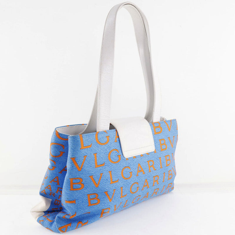 Bvlgari Logo Mania Handbag Blue / Orange