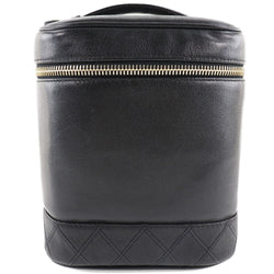 Chanel Vanity Handbag Black Calfskin