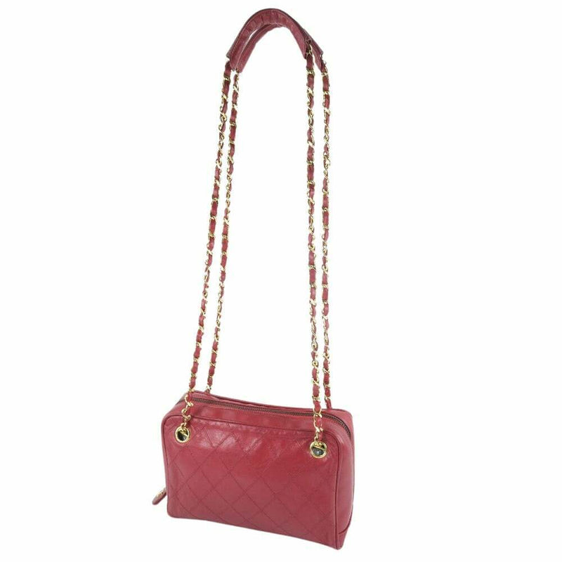 Chanel Chainshoulder Tote Bag Red