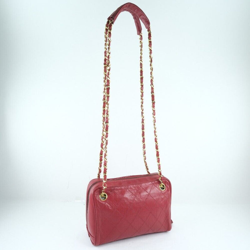 Chanel Chainshoulder Tote Bag Red