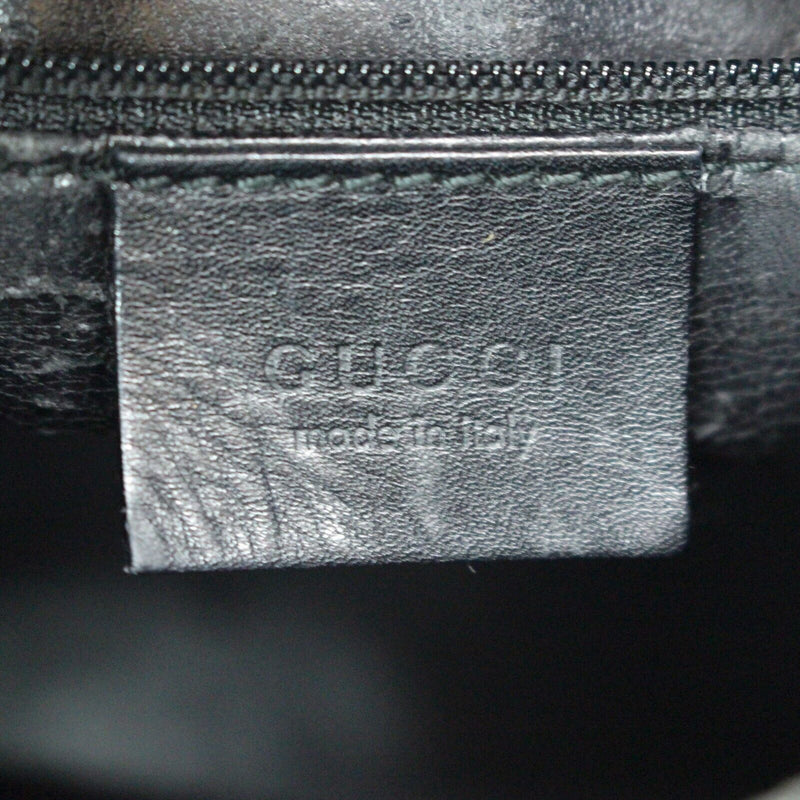 Gucci Bamboo Leather Hand Bag Black Junk