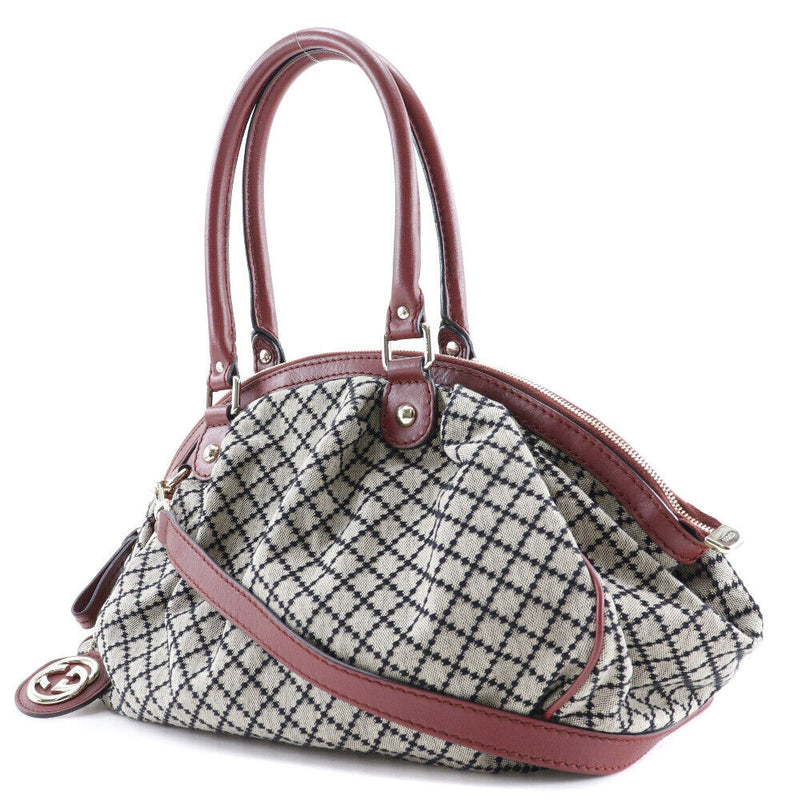 Gucci Diamante Handbag Sukey Gray / Red