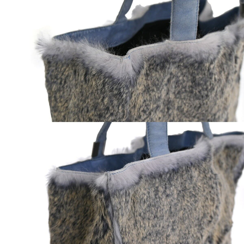 Chanel Cc Logo Hand Tote Bag Pouch Fur