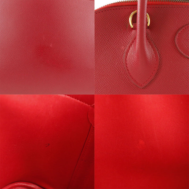 Hermes Bolide37 Handbag Red/Gold