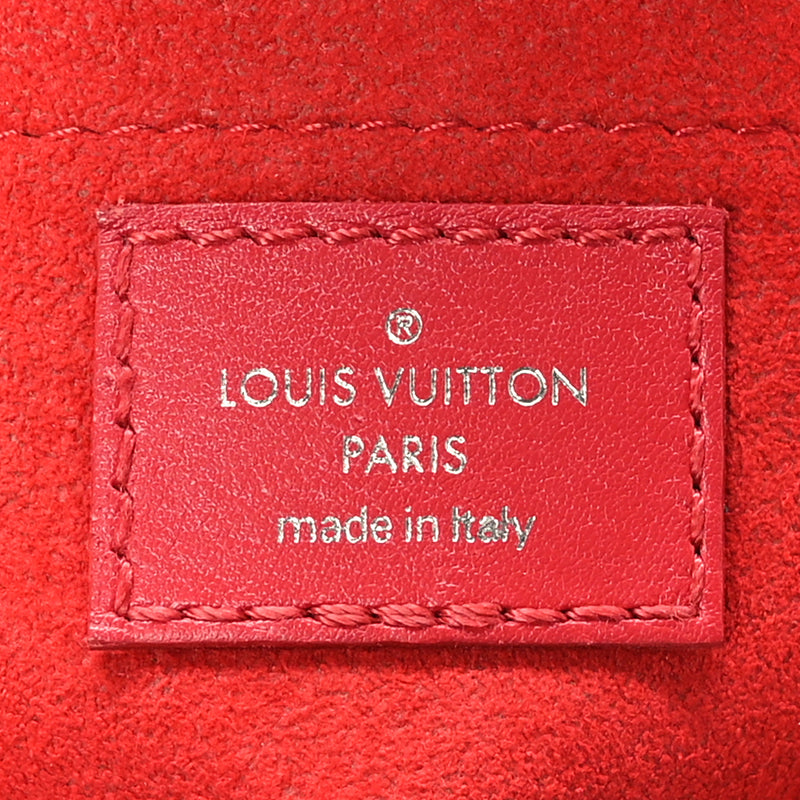 Louis Vuitton Calfskin Love Lock New Wave Chain PM Scarlet