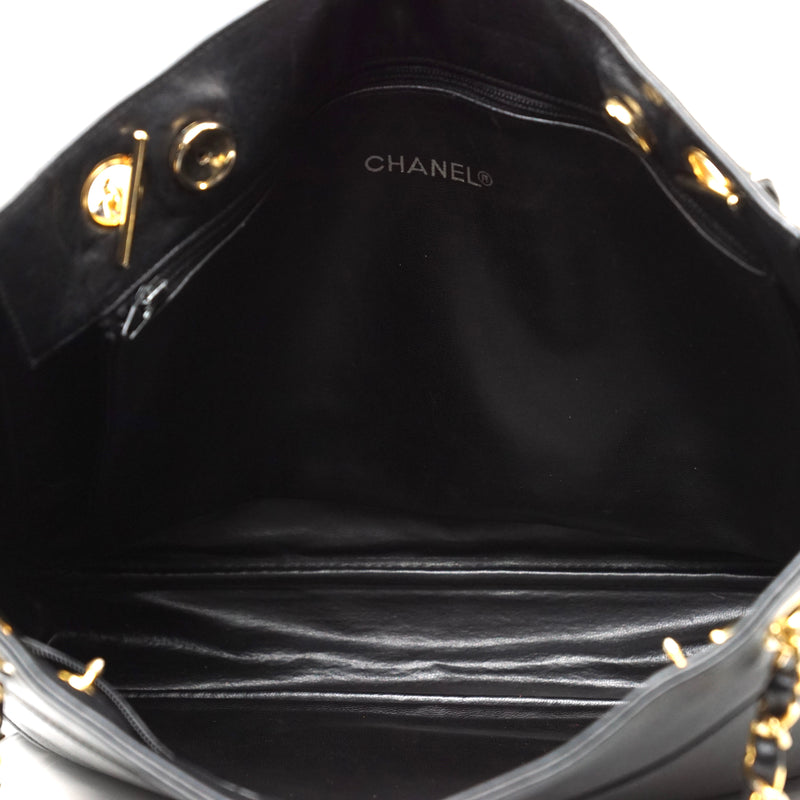 Chanel Shoulder Bag Black Leather