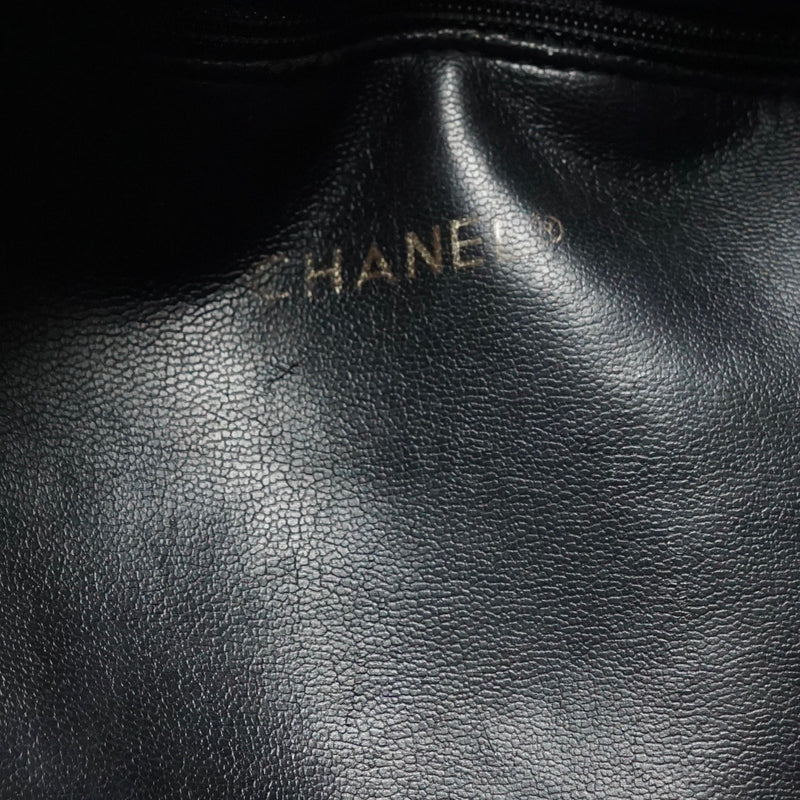 Chanel Black Lambskin Leather Tote