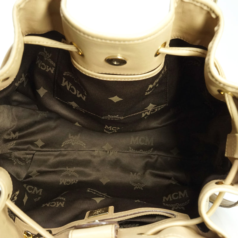 MCM Visetos 2 Way Leather Duffel Bag on SALE