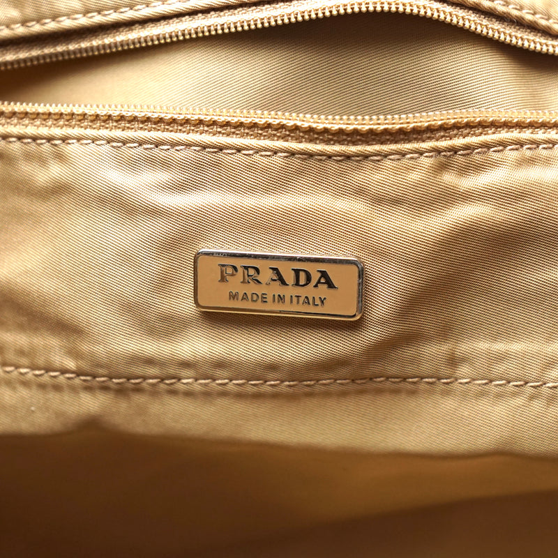 Pre-loved authentic Prada Tote Bag Brown Nylon sale at jebwa.