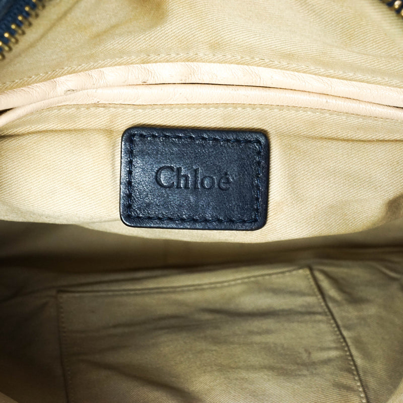 Chloe Paraty Shoulder Bag Navy Blue