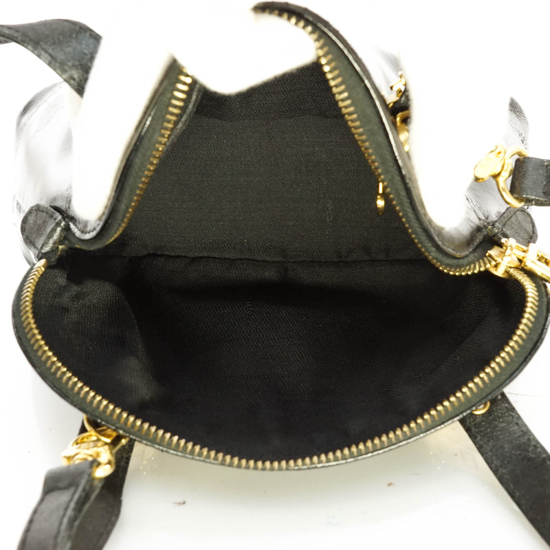 Fendi Shoulder Bag Black Enamel