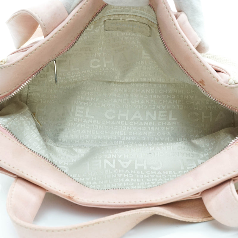 Chanel Shoulder Bag Cream Canvas