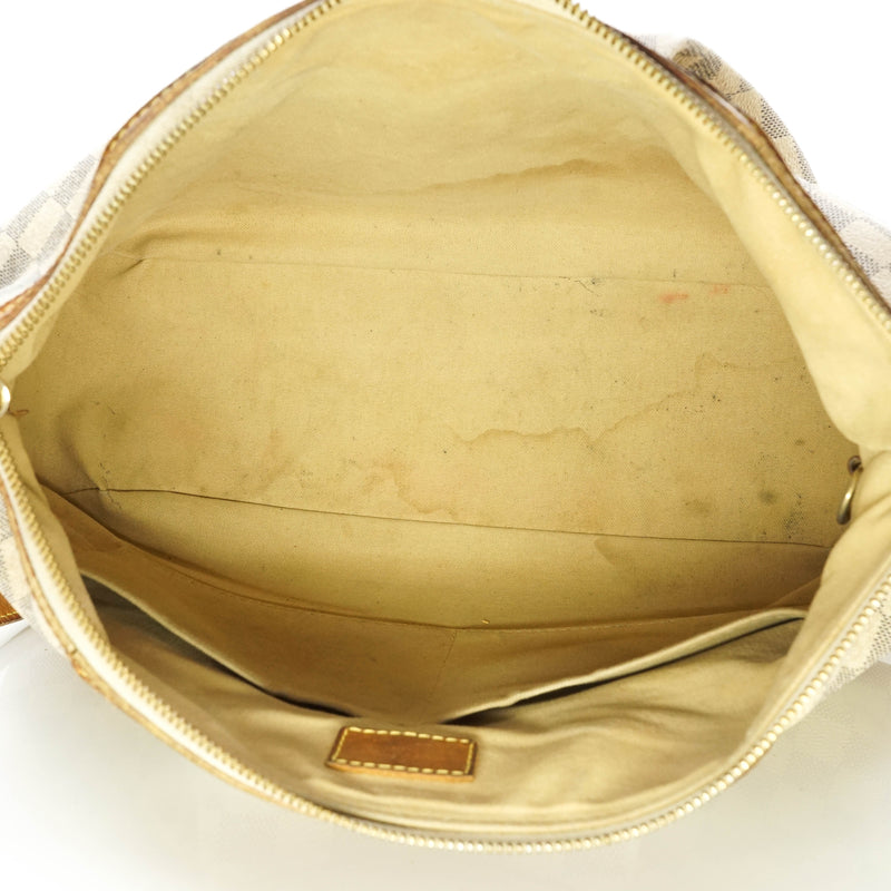 Louis Vuitton Siracusa Beige Canvas Shoulder Bag (Pre-Owned)