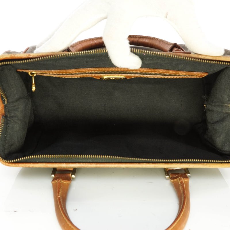 Fendi Hand Bag Brown Coated Canvas