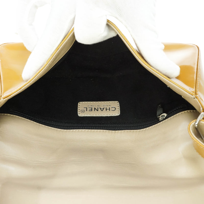 Chanel Shoulder Bag Enamel Yellow