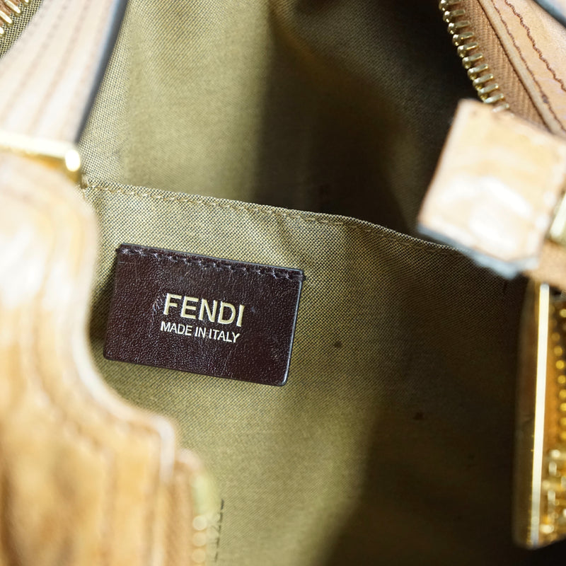 Pre-loved authentic Fendi Hobo Light Brown Leather sale at jebwa.