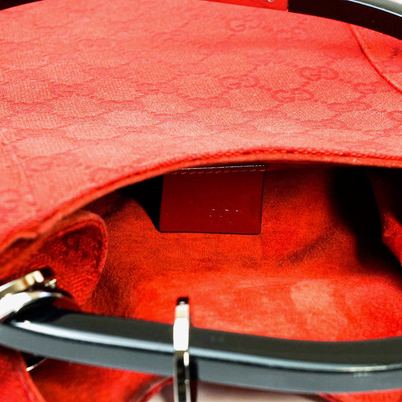 Gucci Gg Shoulder Bag Canvas Red