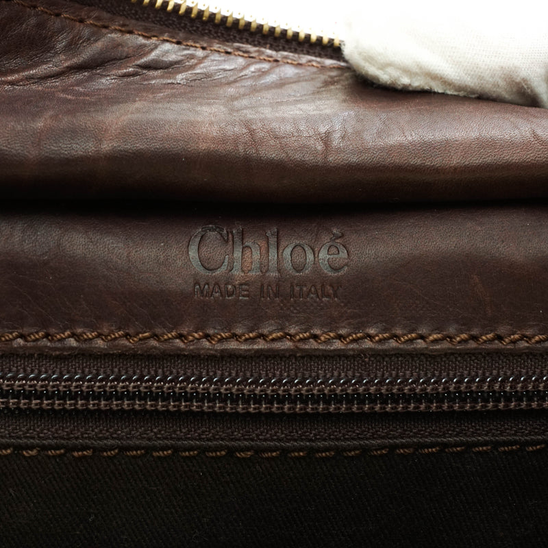 Chloe Hand Bag Leather Brown