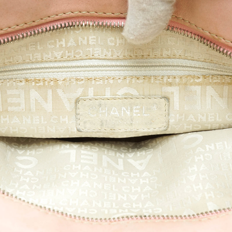 Chanel Shoulder Bag Cream Canvas