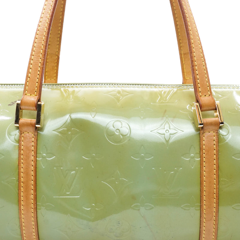 Auth LOUIS VUITTON Bedford Baby Blue (Green) Vernis Leather Hand
