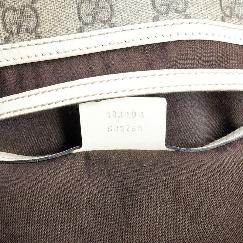 Gucci Hand Bag Brown Coated Canvas