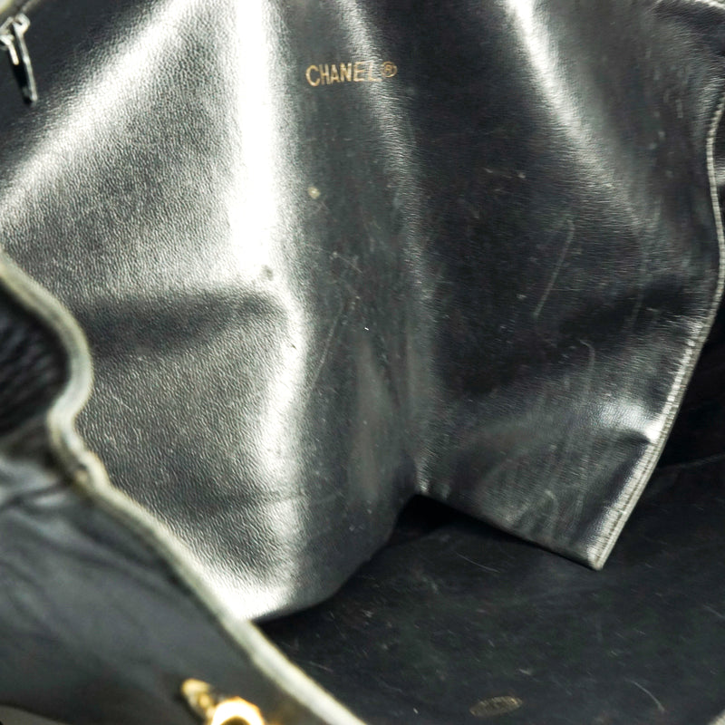 Chanel Tote Bag Black Leather