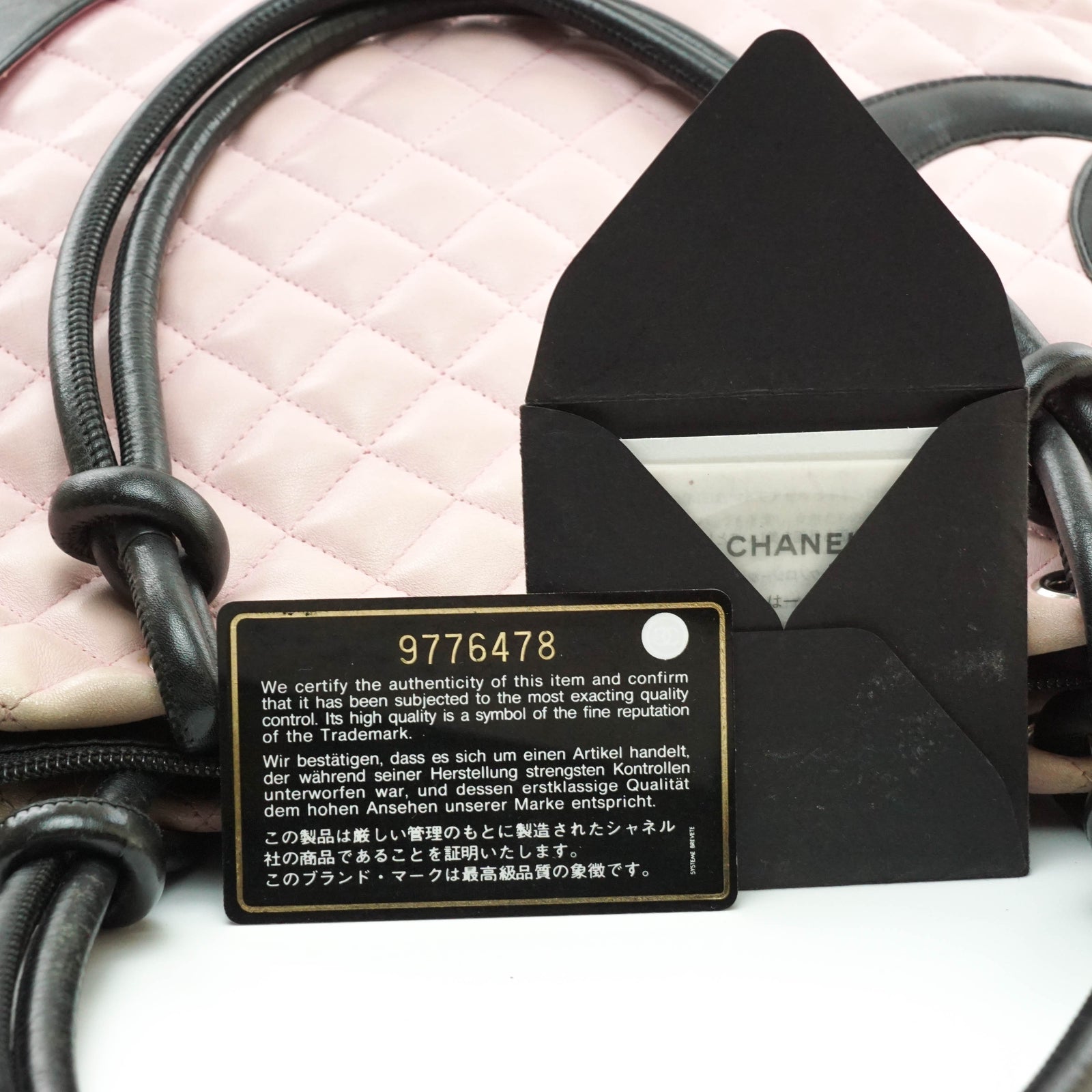 レア！【正規品】 CHANEL CAMBON LINE カタログ 1冊 CHANEL Cambon Line Coco Mark Tote Bag Handbag Leather Black