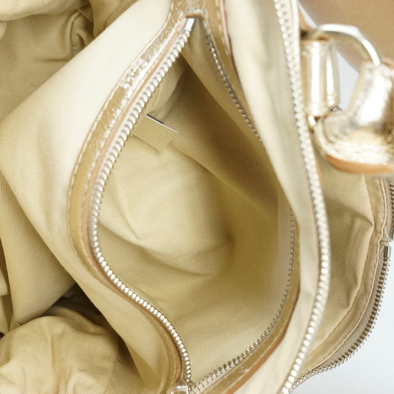 Chloe Shoulder Bag Gold Leather