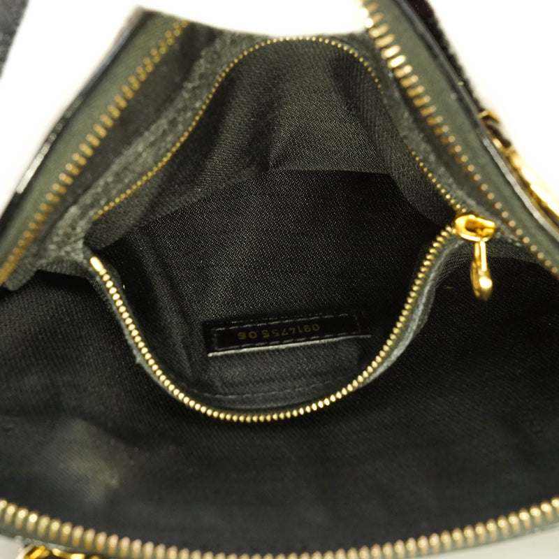 Fendi Shoulder Bag Black Enamel