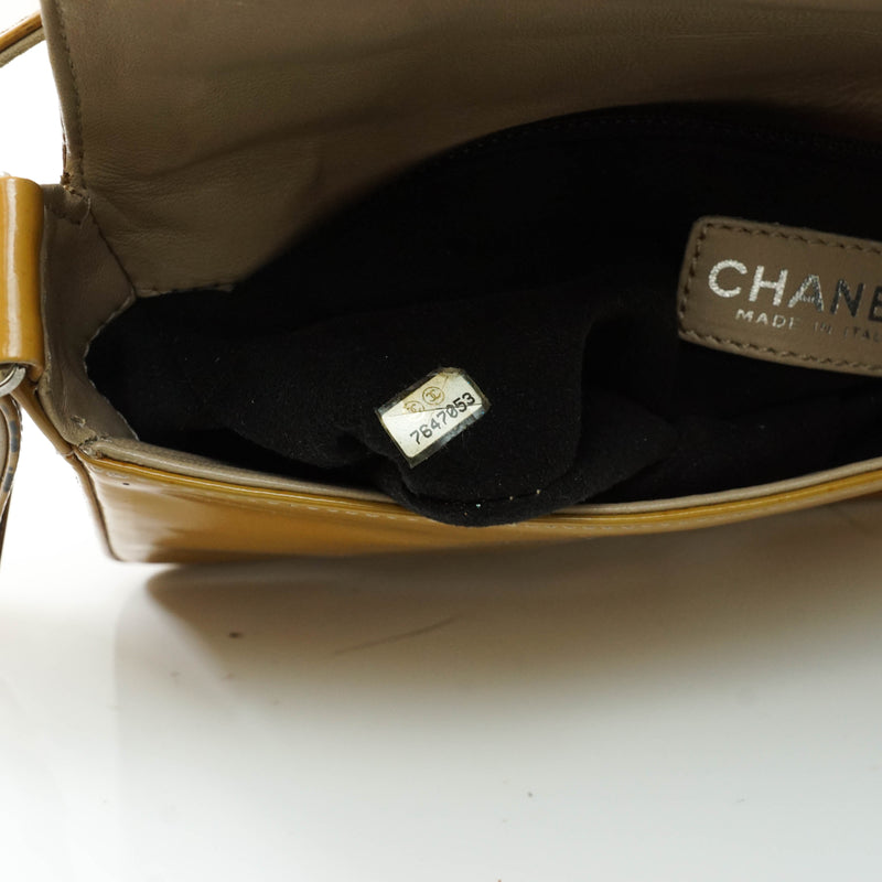 Chanel Shoulder Bag Enamel Yellow