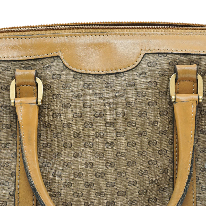 Gucci Hand Bag Pvc Brown Satchel