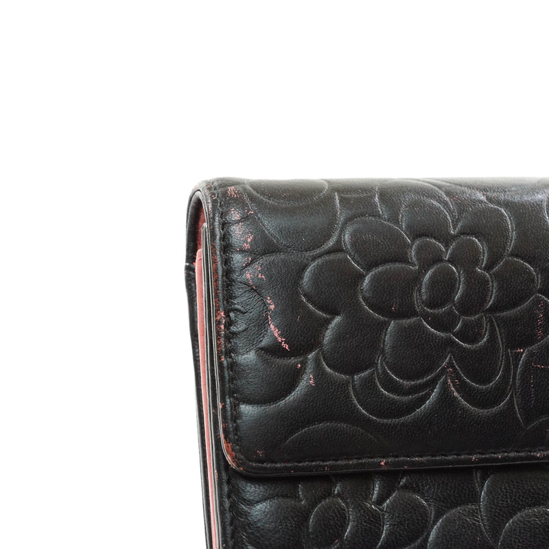 Chanel Camellia Long Wallet Lamb