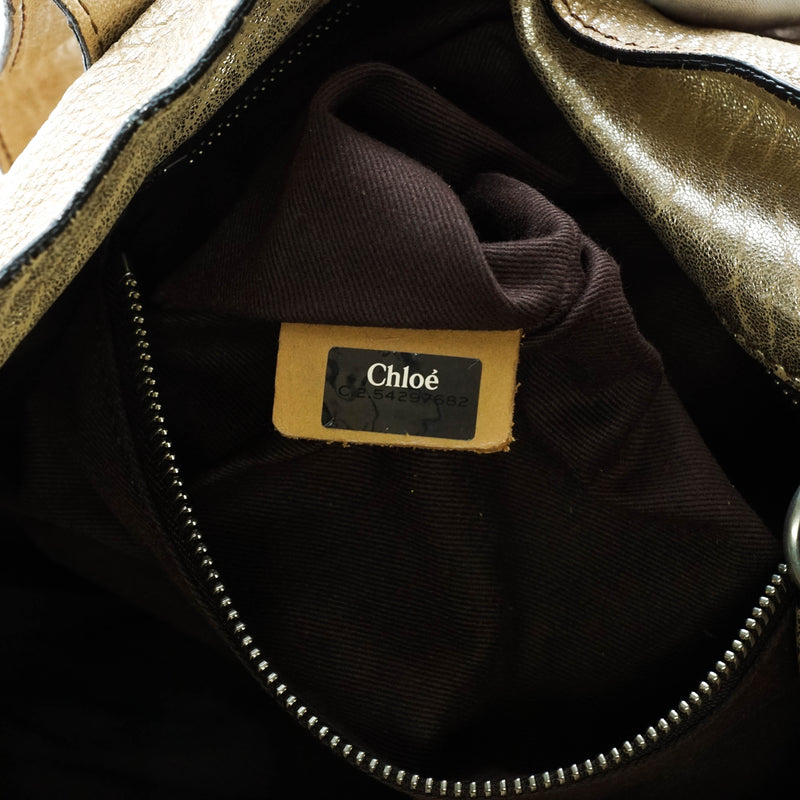 Chloe Tote Bag Gold Leather
