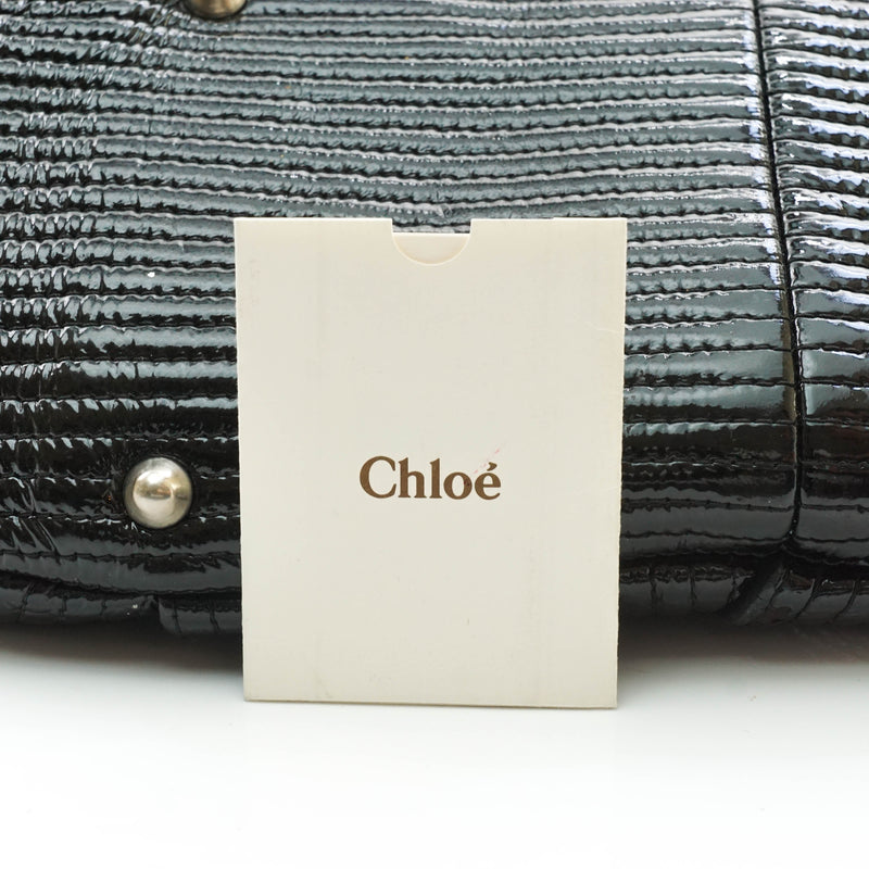 Chloe Tote Bag Heloise Black Enamel