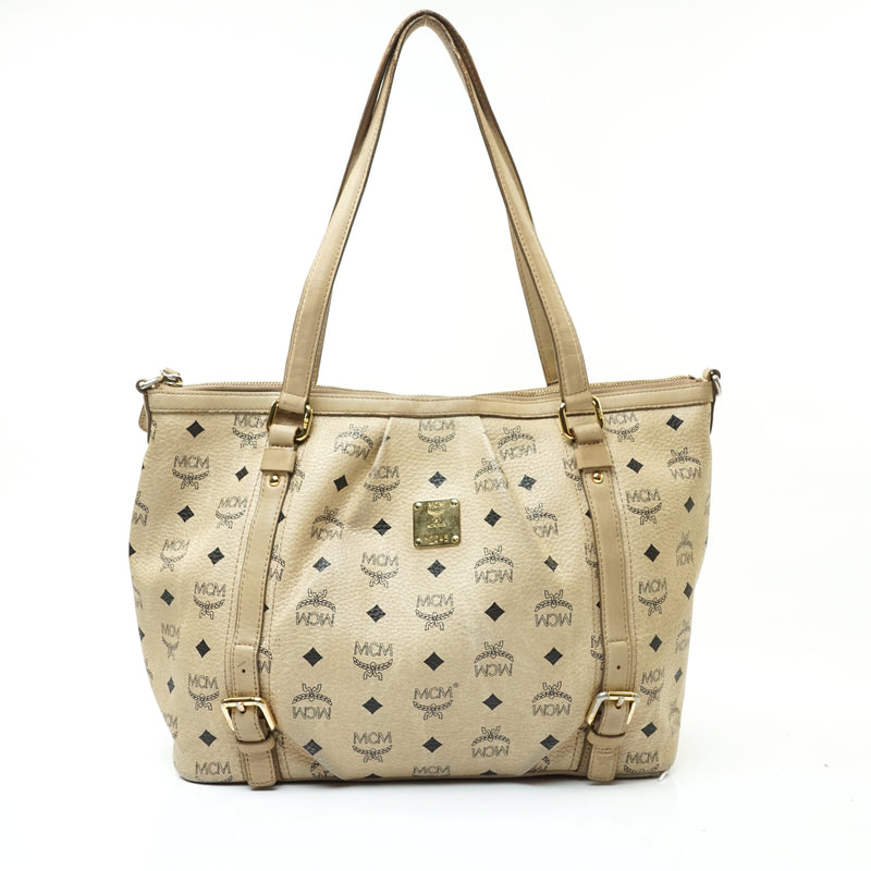 Mcm Visetos Shopper Shoulder Bag